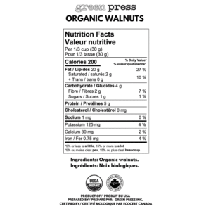 Organic Walnuts- 155g